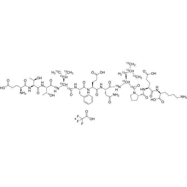 ETTVFENLPEK-13C11,15N2 TFA